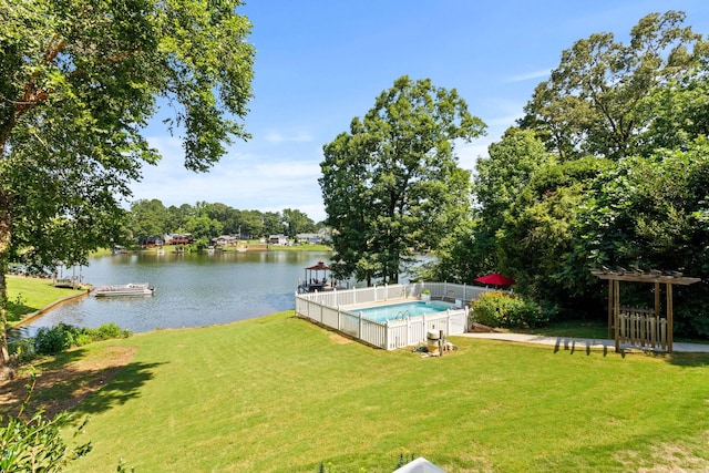 436 S Lakeview, Duncan, SC 29334 - view of yard with a water view and a floating dock