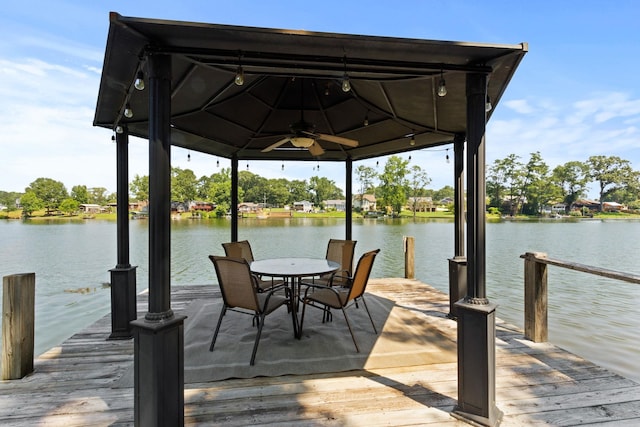 436 S Lakeview, Duncan, SC 29334 - dock featuring a gazebo and a water view