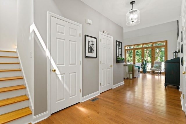 436 S Lakeview, Duncan, SC 29334 - entryway featuring stairs and light wood finished floors