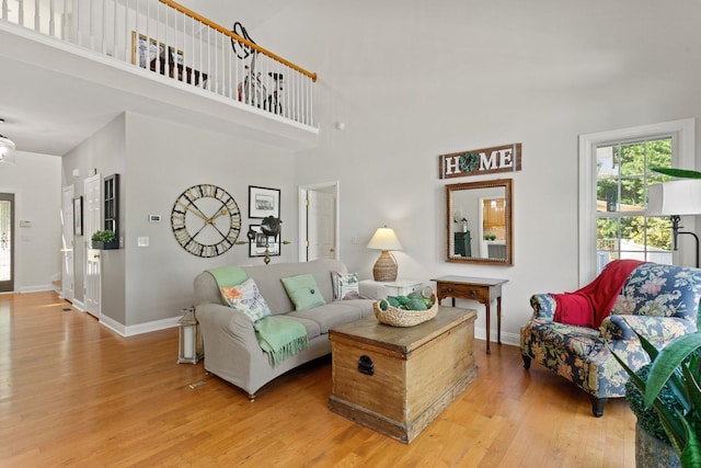 436 S Lakeview, Duncan, SC 29334 - living room featuring light wood-style floors and a high ceiling