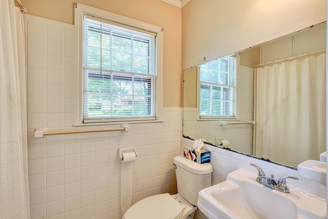 104 Pine, Laurens, SC 29360 - full bath with a shower with curtain and tile walls
