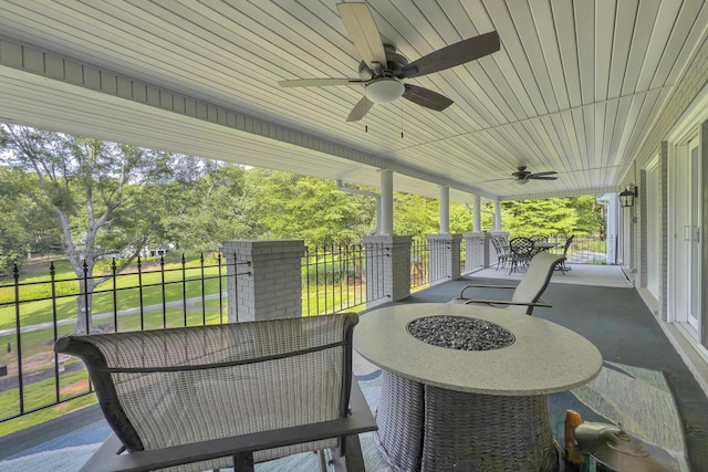 207 Carolina Club Dr, Spartanburg, SC 29306 - porch featuring ceiling fan