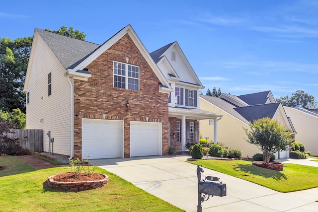 8 Glenbow, Simpsonville, SC 29680 - traditional-style house with concrete driveway, brick siding, and a garage
