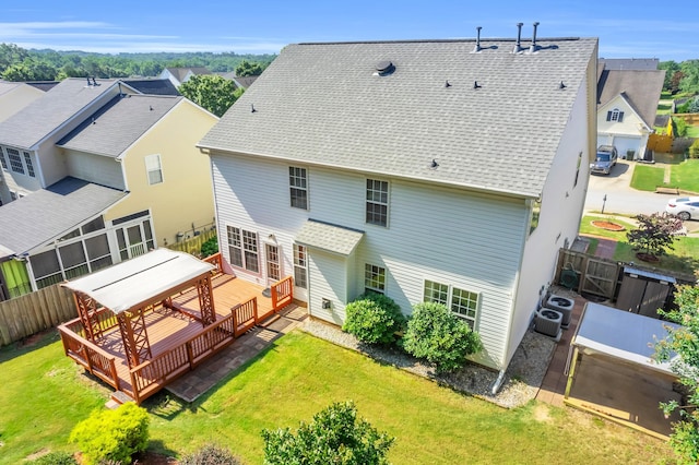 8 Glenbow, Simpsonville, SC 29680 - back of property featuring a wooden deck and a residential view
