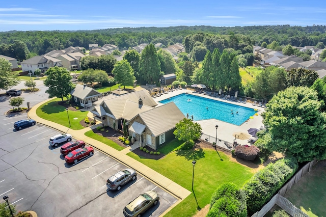 8 Glenbow, Simpsonville, SC 29680 - aerial view of residential area featuring a pool area