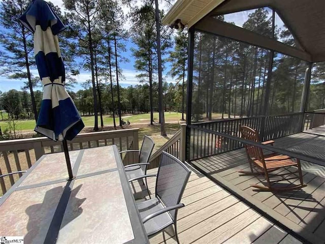 view of wooden terrace