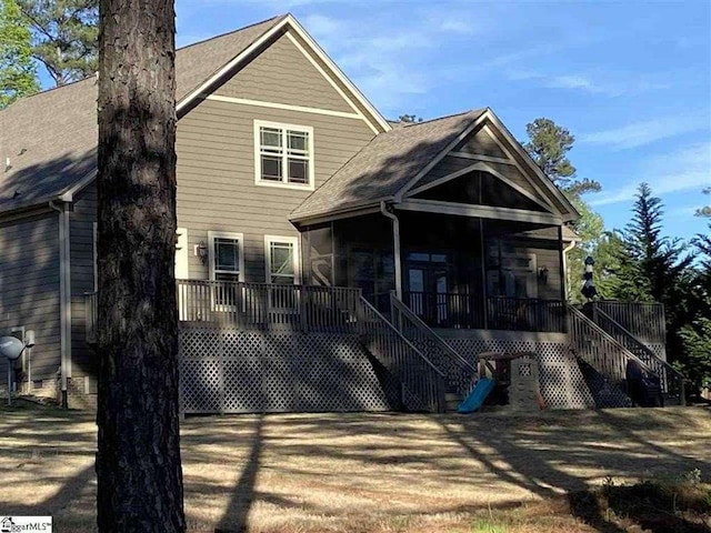 exterior space with a wooden deck