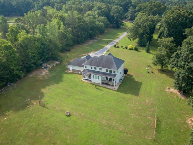 drone / aerial view featuring a rural view