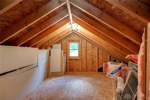 view of attic