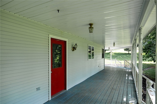 view of wooden terrace