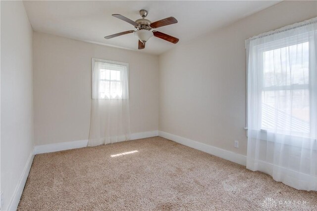 216 S Short St, Troy, OH 45373 - carpeted empty room featuring ceiling fan and baseboards