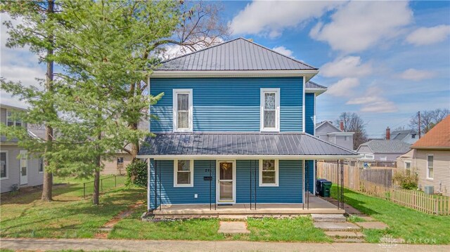 216 S Short St, Troy, OH 45373 - american foursquare style home with covered porch and metal roof