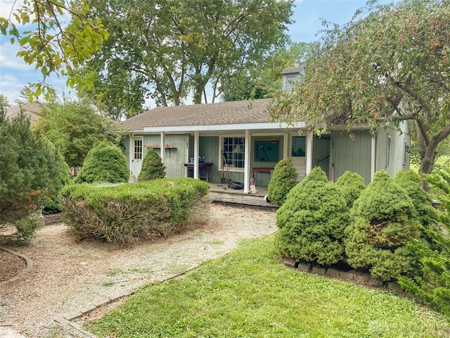 exterior space with a porch