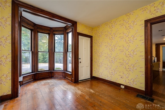 interior space featuring wood-type flooring