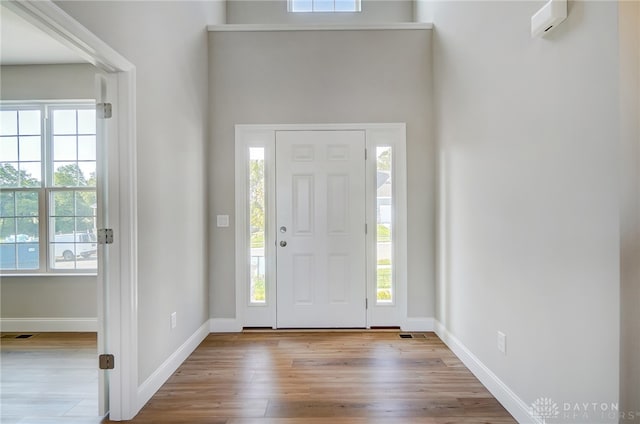 foyer featuring hardwood / wood-style flooring