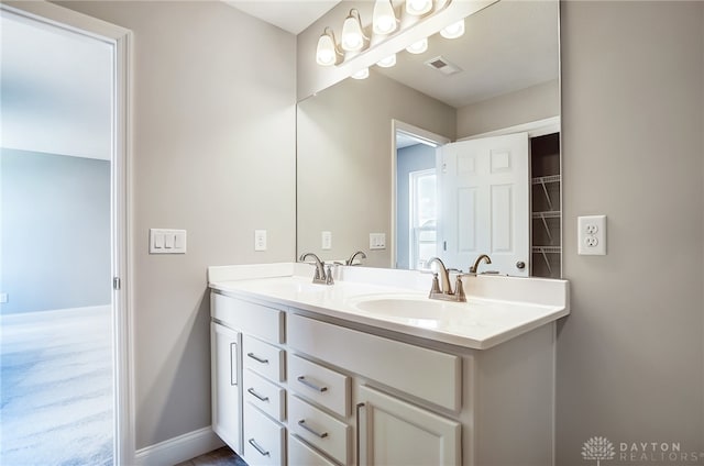 bathroom featuring vanity