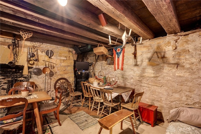 view of basement