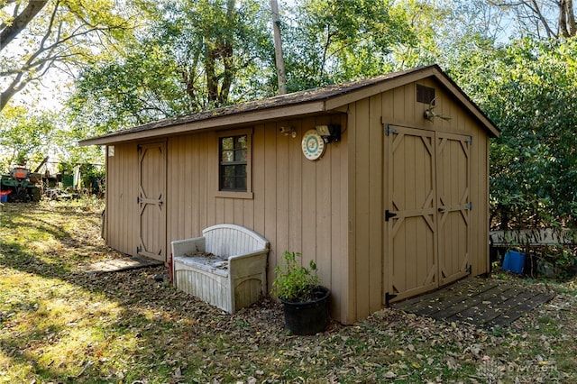 view of outdoor structure