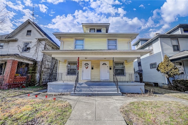 view of front of house with covered porch