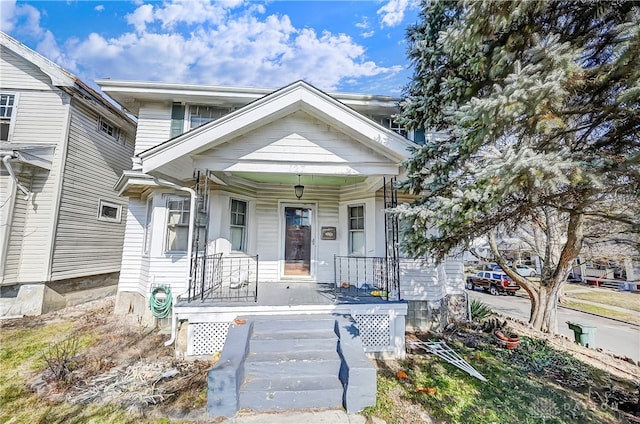 view of front of house with a porch