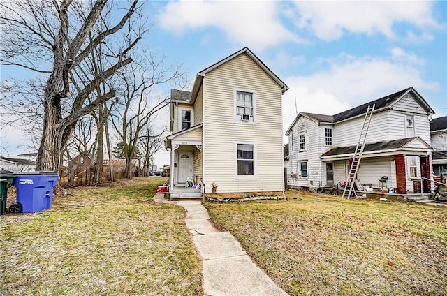 exterior space with a yard