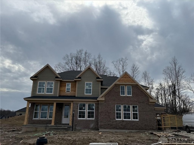 view of front of property with brick siding