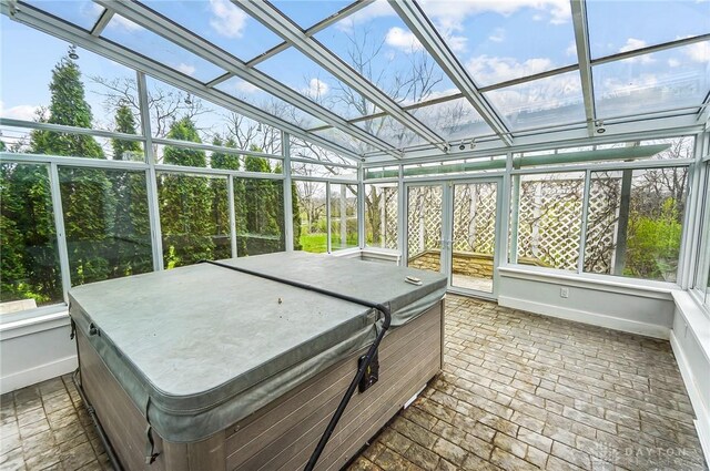 view of sunroom / solarium