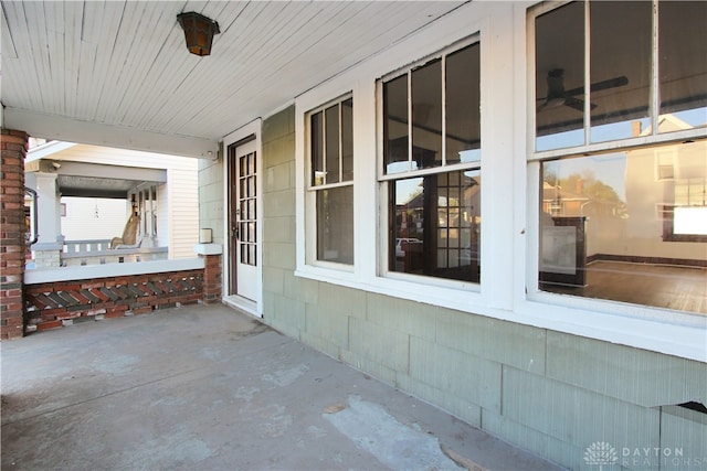 view of patio / terrace with a porch