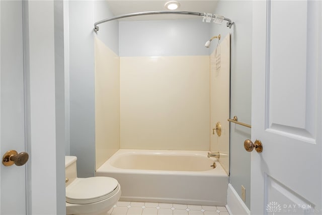 2696 Wilmington Rd, Lebanon, OH 45036 - bathroom with shower / bathing tub combination, tile patterned floors, and toilet