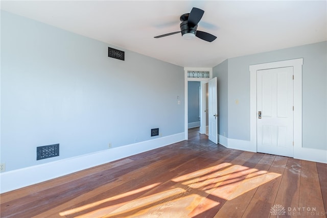 2696 Wilmington Rd, Lebanon, OH 45036 - unfurnished bedroom with hardwood / wood-style flooring, baseboards, and ceiling fan