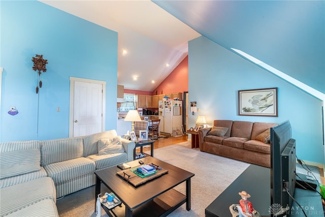 2696 Wilmington Rd, Lebanon, OH 45036 - living area with vaulted ceiling and recessed lighting