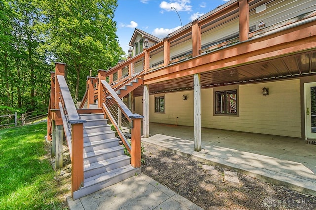 exterior space with a wooden deck