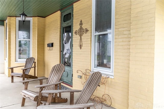 view of patio featuring covered porch