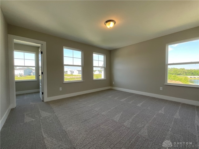 carpeted spare room with a healthy amount of sunlight