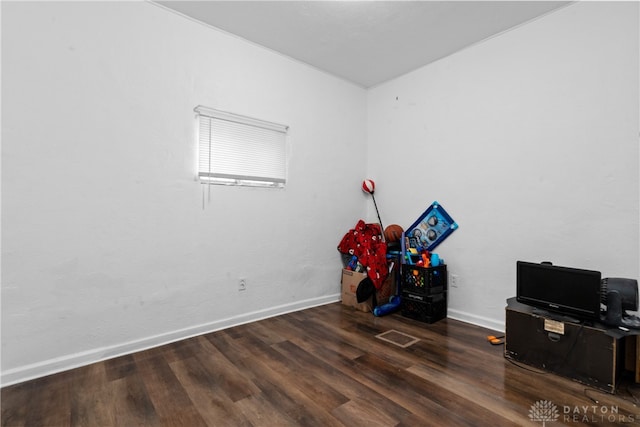 misc room featuring dark wood-type flooring