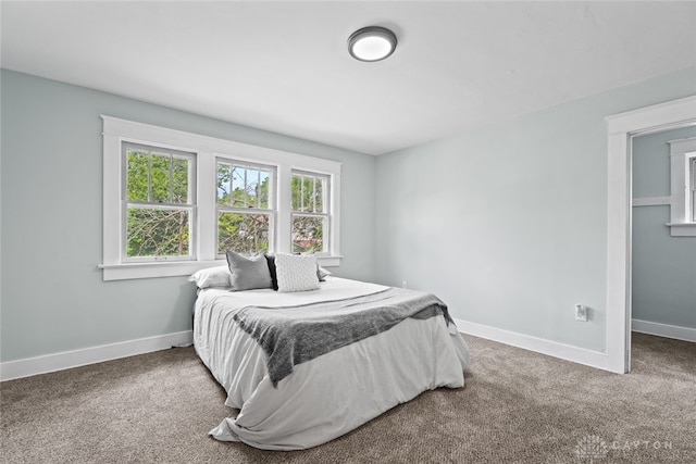 bedroom with carpet