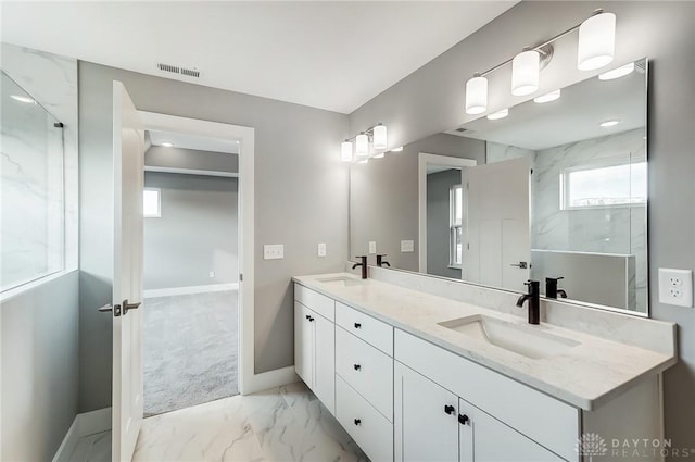 bathroom with vanity