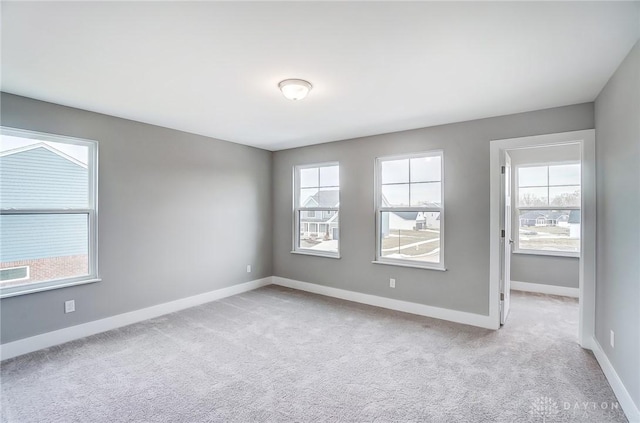 view of carpeted spare room