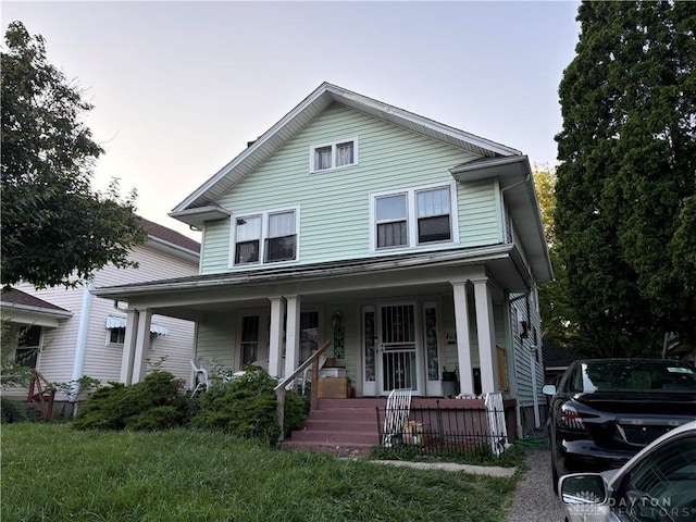 view of front of house with covered porch