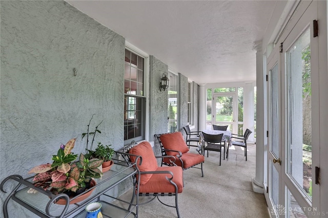 view of sunroom / solarium