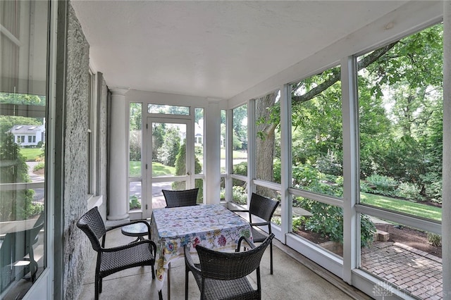 view of sunroom / solarium