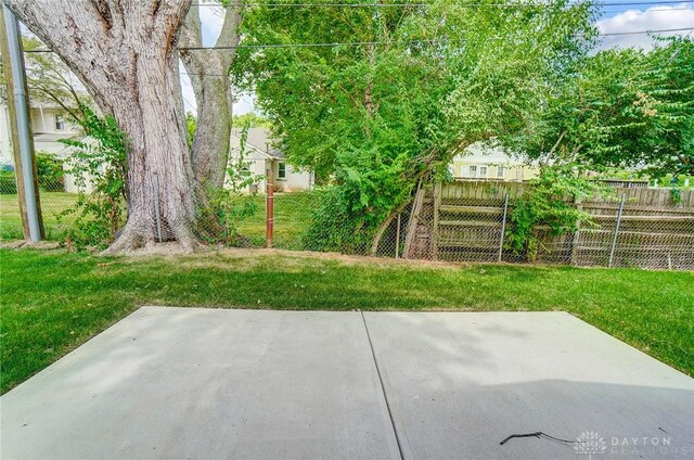 view of yard with a patio area