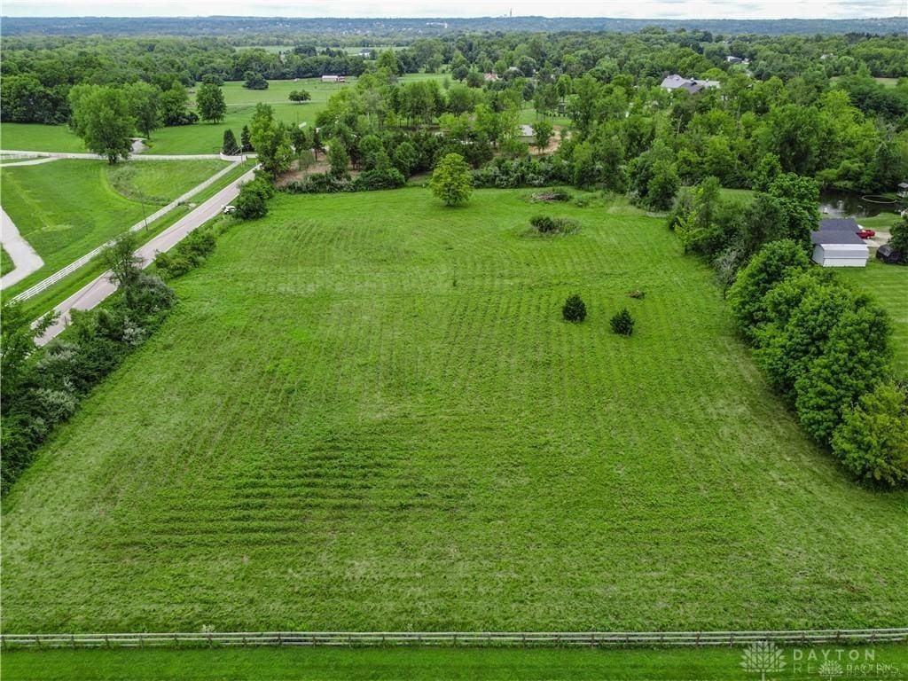 bird's eye view featuring a rural view