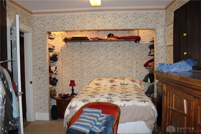 view of carpeted bedroom