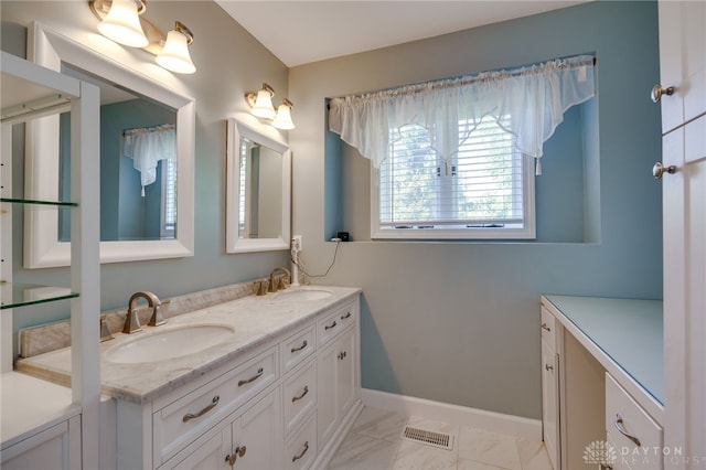 bathroom with vanity