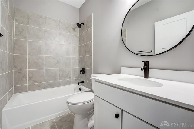 500 Creekside Ln, Lebanon, OH 45036 - bathroom featuring tile patterned flooring, toilet, shower / bathing tub combination, and vanity