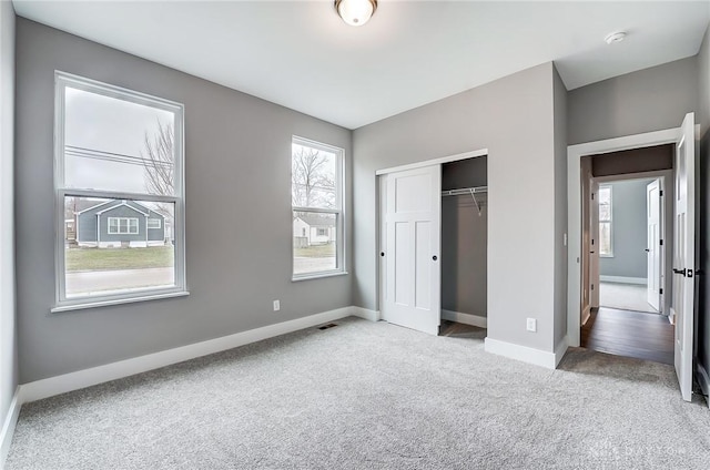 500 Creekside Ln, Lebanon, OH 45036 - unfurnished bedroom with a closet, visible vents, carpet flooring, and baseboards