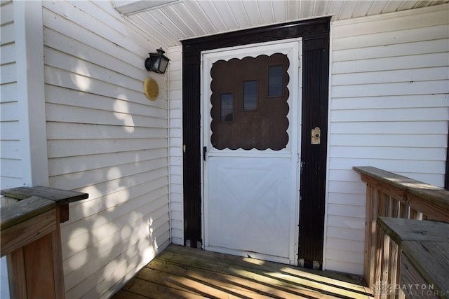 view of doorway to property