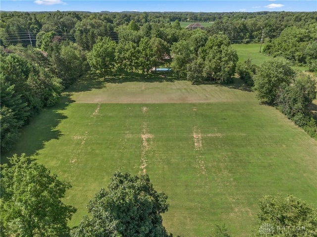 aerial view featuring a rural view