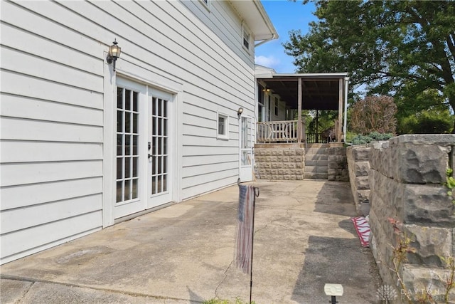 view of patio / terrace with french doors